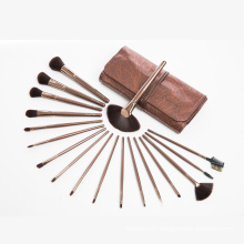 Beauty Cosmetics 18PCS Synthetic Makeup Brush Set with PU Leather